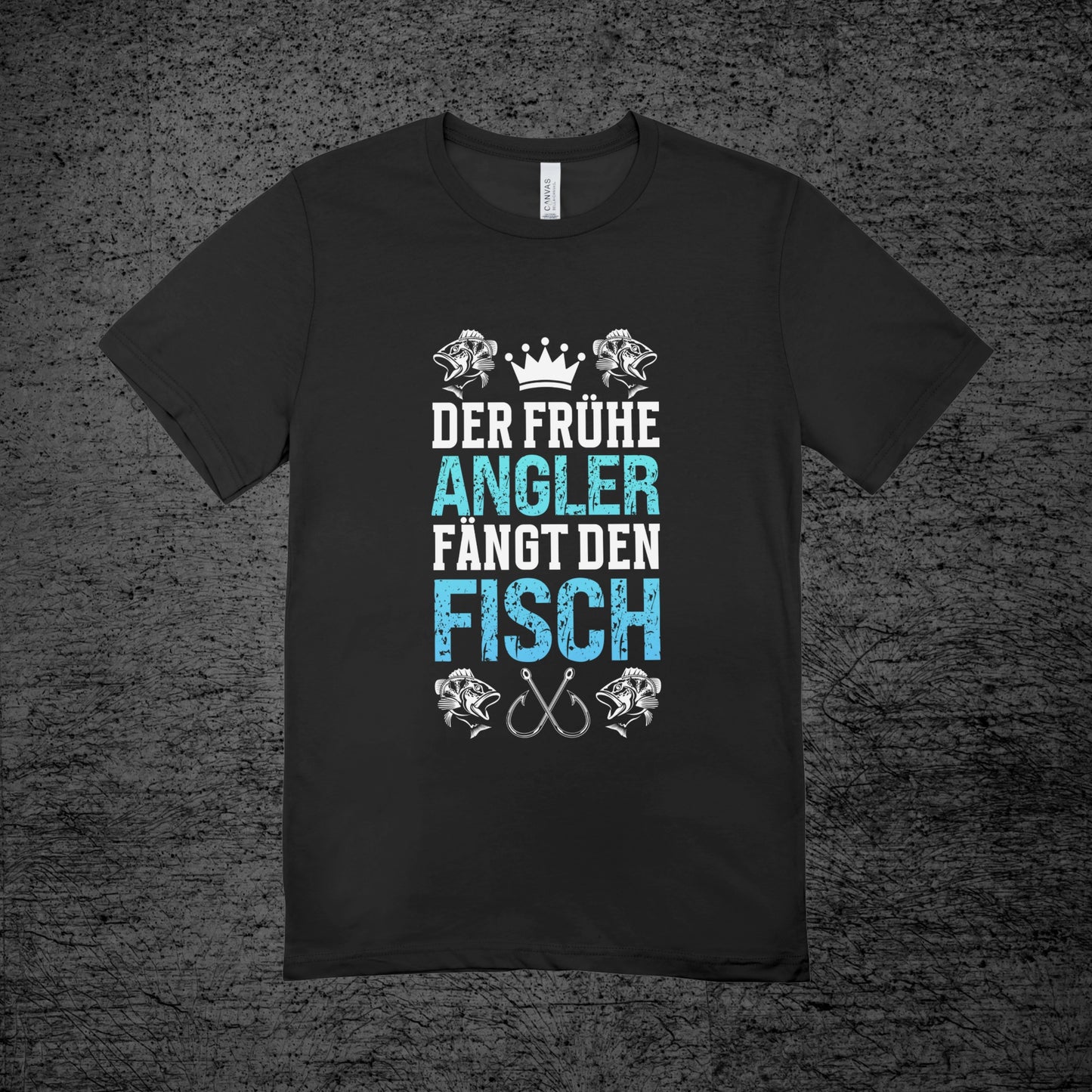 Der frühe Angler fängt den Fisch - Shirt (Unisex)