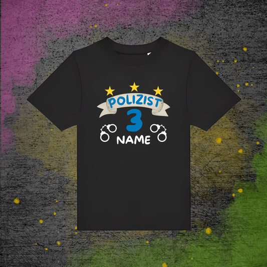 Kindershirt Polizei (Einseitig bedruckt) Personalisierbar